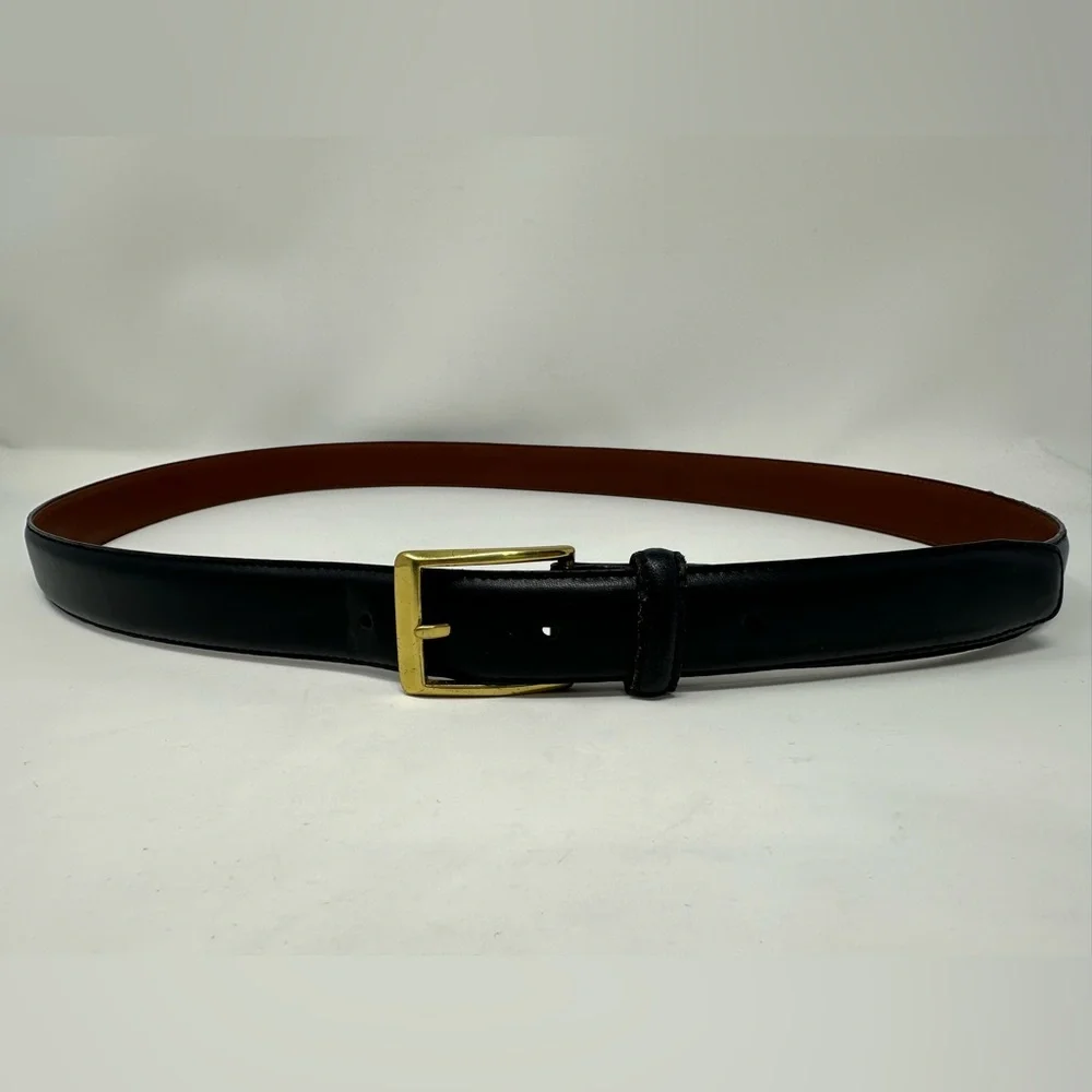 Jos. A. Bank Genuine Fine Italian Leather Belt‎ Black Size 44 Wear